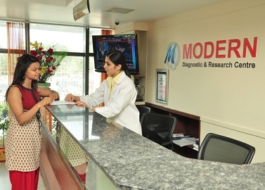 Modern Diagnostic Gurgaon Reception Area