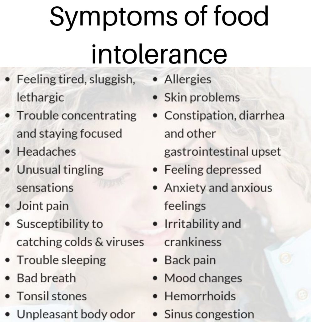 symptoms of food intolerance