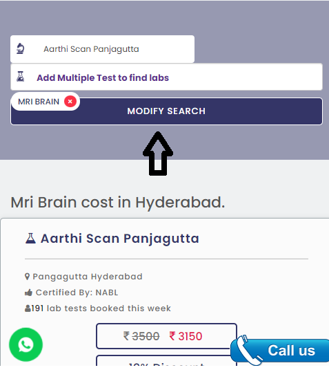 click on modify search