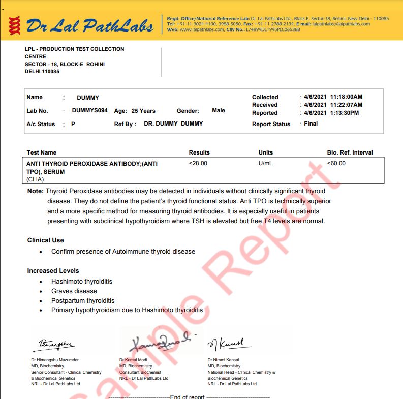 anti tpo test sample report